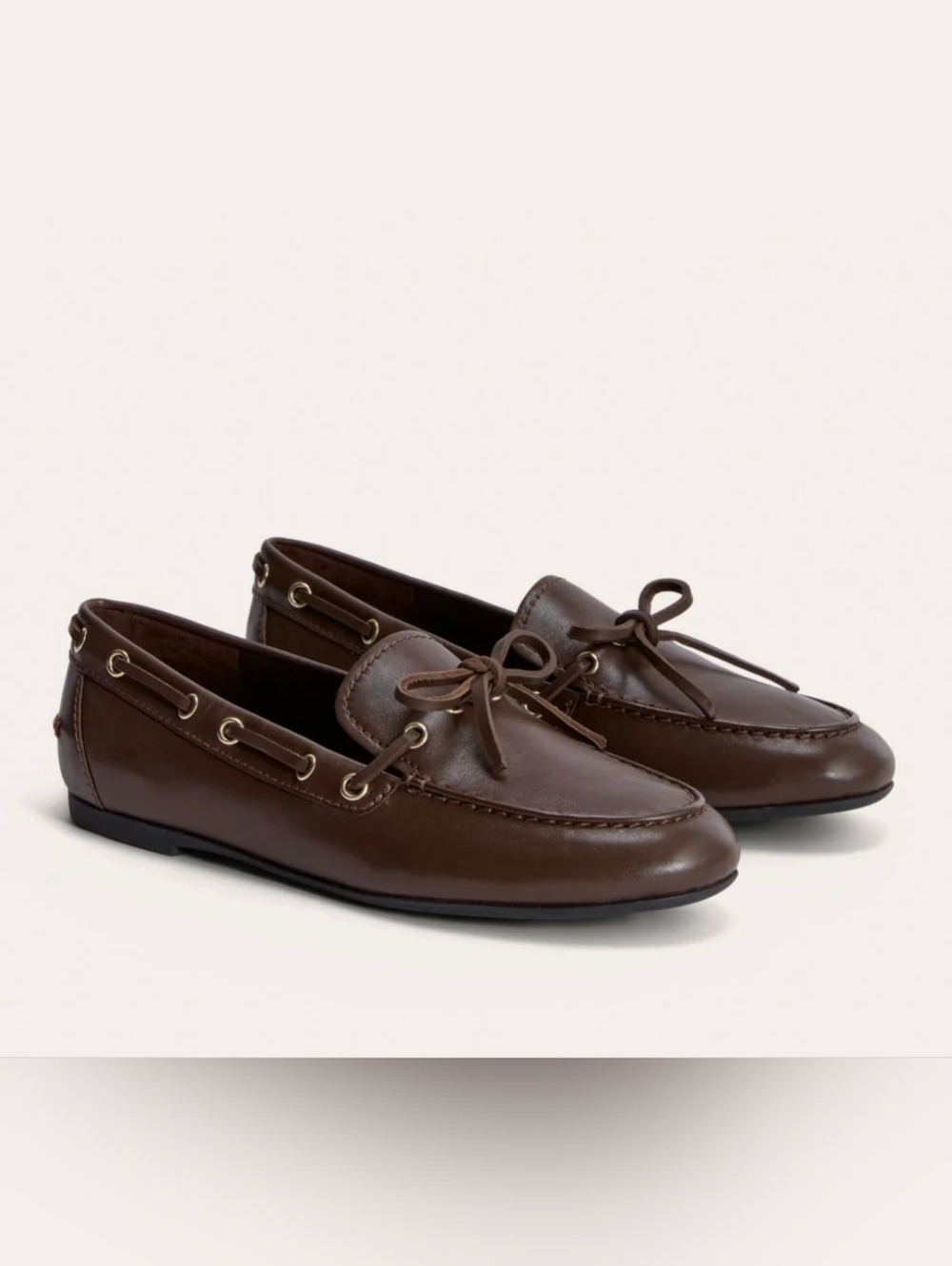 Everlane Brown Leather Boat Loafers